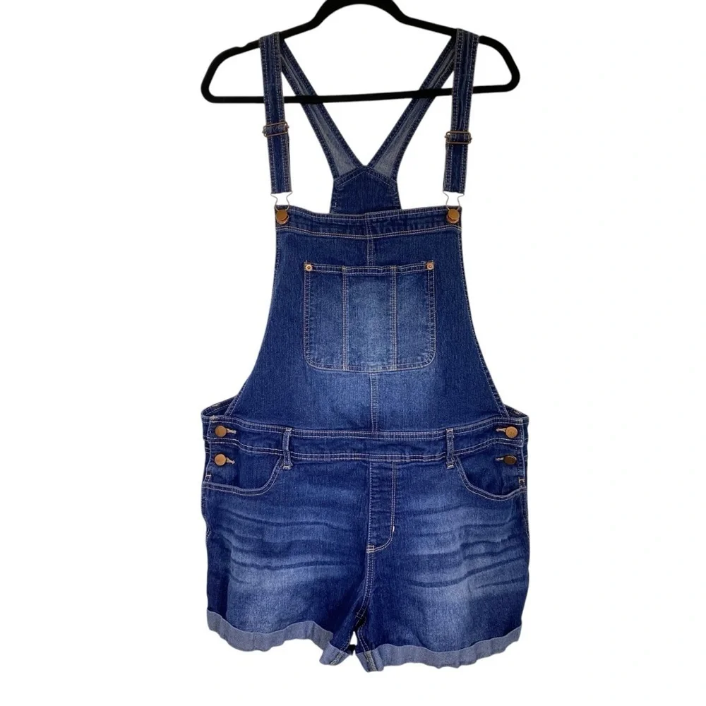NOBO Junior 19 XXL Relaxed Fit Denim Overalls denim jean cotton stretch shortall